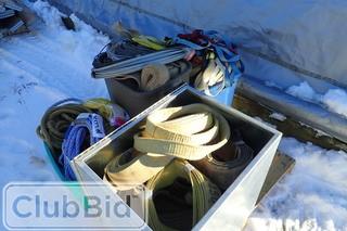 Lot of Asst. Nylon Slings, Rope, etc.