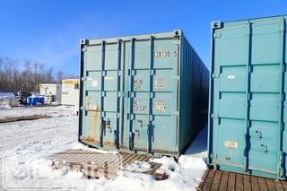 Skidded 40' Sea Container and Contents Including Vent Covers, etc. 