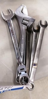 Qty Of (5) Assorted Size Wrenches