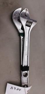 (2) Assorted Size Adjustable Wrenches