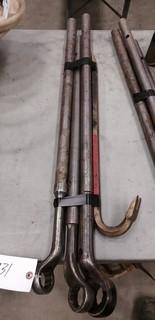 Qty Of Adjustable Box Wrenches C/w Crow Bar