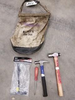 Qty Of Assorted Hand Tools C/w Kuny Bag