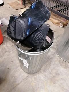 Qty Of Welding Shields C/w Garbage Can