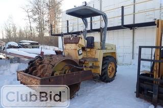 Bomag BW142D-2 Padfoot Vibratory Compactor. Deutz  BF4L1011 Diesel Engine. 56" Drum w/ 84 Pads. 340/85R24 Tires. Showing 3,160hrs.  NVSN. 