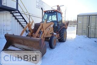 1991 Case 590 Turbo Loader Backhoe. Case Family III 445T/M2 Diesel Engine.  14x17.5 Front Tires. 21Lx24 Rear Tires. Showing 7,523hrs. SN JJG0205249.
