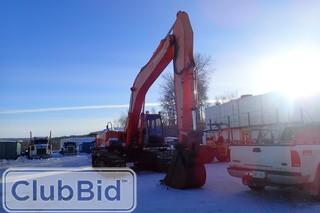 2002 Hitachi EX270LC-5 Hydraulic Excavator. Hino H07C-TD Diesel Engine. 32" Triple Grouser Pads. 34" Digging Bucket. Showing 599hrs. SN 15JP010814.
