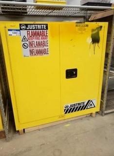Justrite Flammable Storage Cabinet C/w Contents