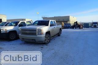2014 Chevrolet Silverado LT 4x4 Quad Cab Pickup Truck. Gas Engine. Automatic Transmission. Headache Rack. Too Box. Showing 47,422kms. Unit PRH 150. SN 1GCVKREC7EZ379508.