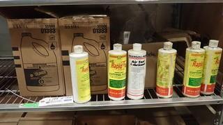 Contents Of Shelf Includes: Clorox And Cutting Fluid