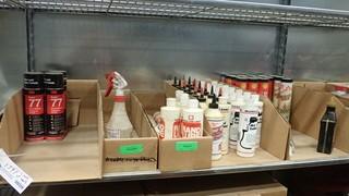 Contents Of Shelf Includes: Air Tool Oil And Grease  