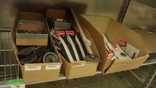 Contents Of Shelf Includes: Makita Grinder Wrenches, Lock Nuts And Misc Supplies