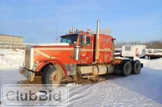 1994 Freightliner Tandem Axle Winch Tractor. Diesel Engine. Eaton Fuller 8-speed Transmission. Braden Mechanical Winch. Live Roll. Showing 125,916kms and 28,157hrs. SN 1FUPCXYB9RP901031. **INOPERABLE. LOCATED AT CORNER OF 104 AVE & 75 ST**