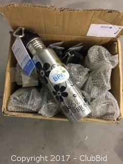 Box of (12) Bios 750 ml Stainless Steel Water Bottles