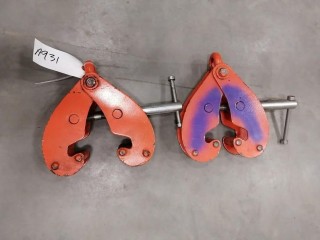 (2) 1-Ton Beam Clamps