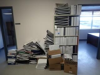 5-Tier Metal Shelf C/w Qty Of Binders