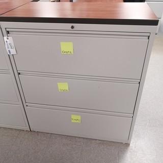 3-Drawer Metal Filing Cabinet