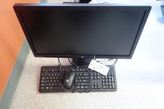 HP Elite Display E231I Monitor C/w Keyboard And Mouse