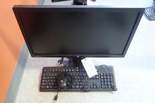 HP Elite Display E231I Monitor C/w Keyboard And Mouse