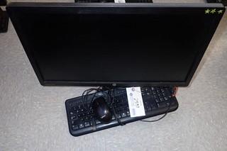 HP Elite Display E231I Monitor C/w Keyboard And Mouse