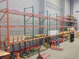 7-Section Metal Pallet Racking *Note: Contents Not Included, Item Cannot Be Removed Until December 18th Unless Mutually Agreed Upon, Buyer Responsible For Load Out*