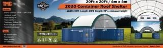 Unused 20'x20' Round Container Roof Shelter.