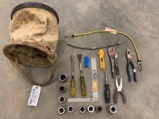 Qty Of Assorted Hand Tools C/w Kuny Bag And Chipping Hammers