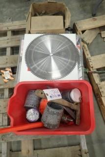 Qty Of 14in Saw Blades And U-Clamps