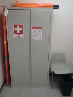 Metal Storage Cabinet C/w Qty Of First Aid Supplies