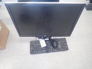 HP Elite Display E242 Monitor C/w Keyboard