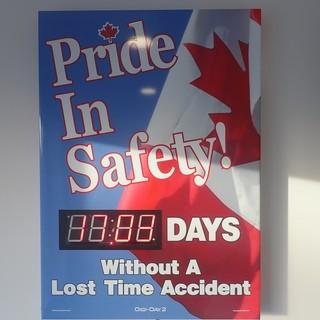 Digital Days Without A Lost Time Accident Electric Sign