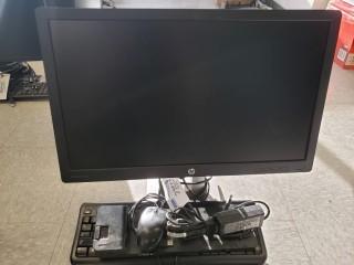 HP Elite Display E232 Monitor C/w Keyboard, Mouse And Docking Station