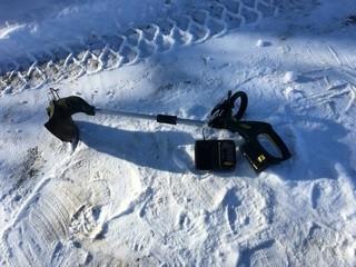 Yard Works Electric Weed Wacker c/w Battery & Charger.