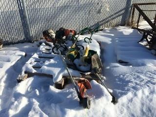 Lot of (2) Stihl Gas Powered Weed Wackers, (1) Craftsman Gas Powered Weed Wacker & (2) Weed Eater Electric Weed Wackers.