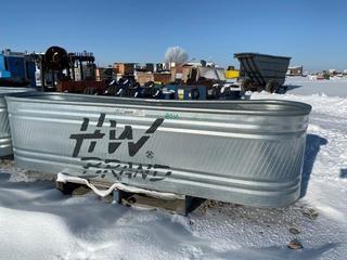 HW Brand Round End Stock Tank Model RE228, 8' Round End, 2' Deep. (Damaged)
