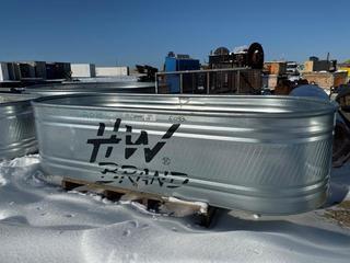 HW Brand Round End Stock Tank Model RE328, 8' Round End, 3' Wide. 