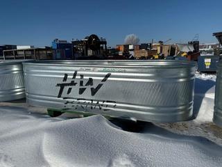 HW Brand Round End Stock Tank Model RE328, 8' Round End, 3' Wide. 