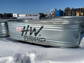 HW Brand Round End Stock Tank Model RE328, 8' Round End, 3' Wide. (Damaged)