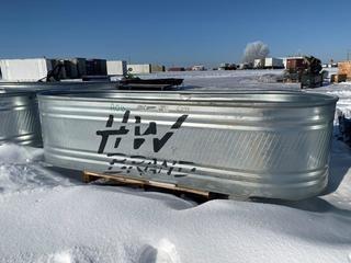 HW Brand Round End Stock Tank Model RE328, 8' Round End, 3' Wide.