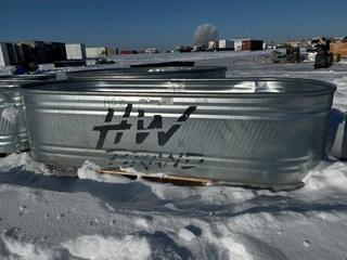HW Brand Round End Stock Tank Model RE328, 8' Round End, 3' Wide. 