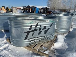 HW Brand Round End Stock Tank Model RE224, 4' Round End, 2' Deep. (Damaged)
