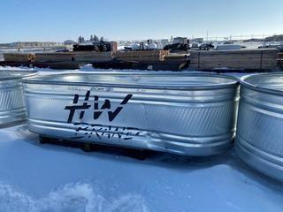 HW Brand Round End Stock Tank Model RE328, 8' Round End, 3' Wide.
