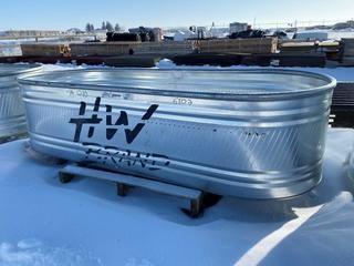 HW Brand Round End Stock Tank Model RE328, 8' Round End, 3' Wide.