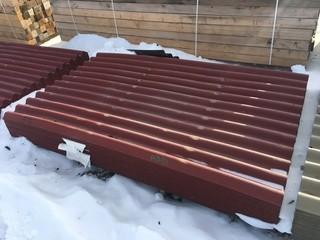 Lot of Ondura Corrugated Panels. (Red)