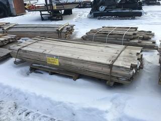 Lot of Assorted Lumber Untreated Various Sizes 1x4, 1x6, 2x4.