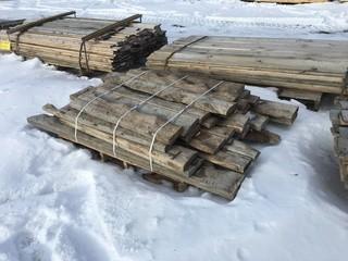 Lot of Assorted Lumber Various Sizes Aged Lumber Used 2x8, 2x7, 2x6, Varying Thicknesses.