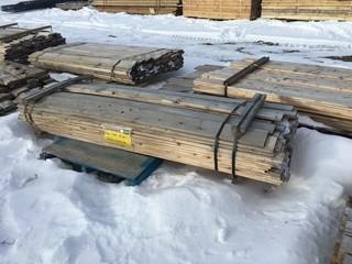 Lot of Assorted Lumber Various Sizes 1x4 Untreated.