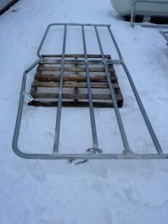 Metal Swinging Gate 140"x4' Damaged.
