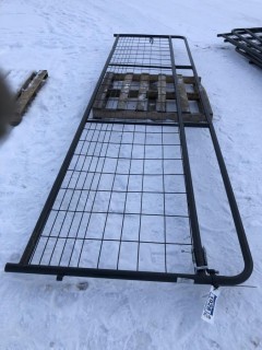 Metal Swinging Gate 186"x4' c/w Page Wire Inserts.