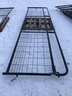 Metal Swinging Gate 186"x4' c/w Page Wire Inserts.