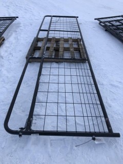 Metal Swinging Gate 186"x4' c/w Page Wire Inserts.